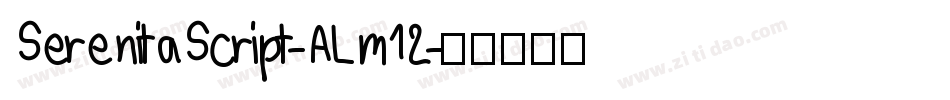 SerenitaScript-ALm12字体转换
