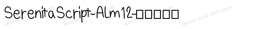 SerenitaScript-ALm12字体转换