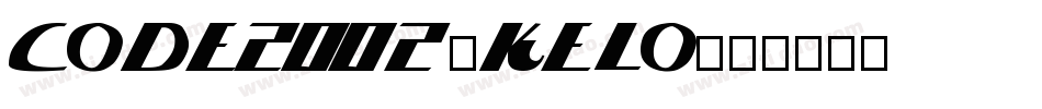 Code2002-KELo字体转换