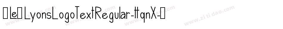 538LyonsLogoTextRegular-2qnX字体转换