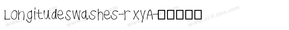 LongitudeSwashes-rXyA字体转换