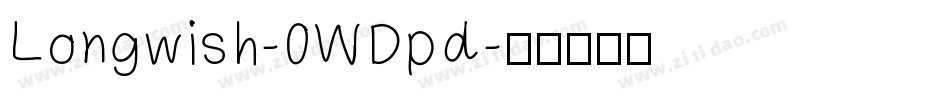Longwish-0WDpd字体转换