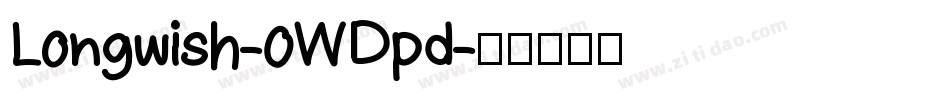 Longwish-0WDpd字体转换