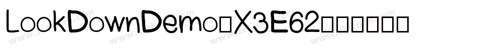 LookDownDemo-X3E62字体转换