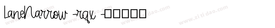 LaneNarrow-rqx字体转换