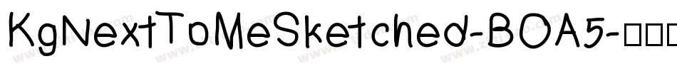 KgNextToMeSketched-BOA5字体转换