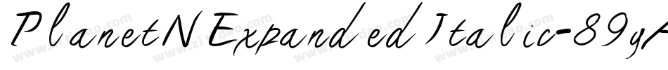 PlanetNExpandedItalic-89yA字体转换
