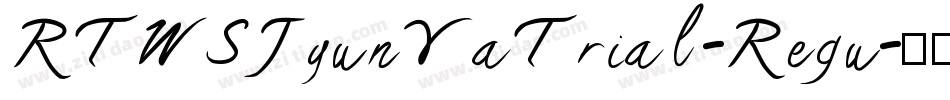RTWSJyunYaTrial-Regu字体转换