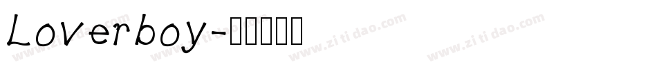 Loverboy字体转换