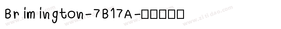 Brimington-7B17A字体转换