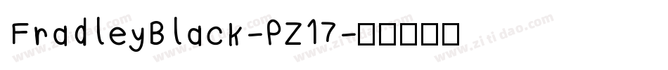 FradleyBlack-PZ17字体转换