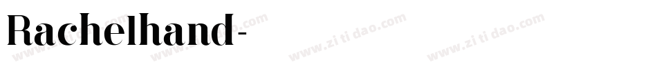 Rachelhand字体转换