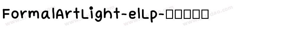 FormalArtLight-elLp字体转换