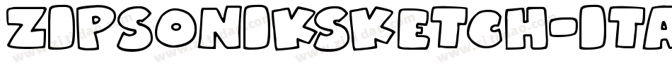 ZipSonikSketch-Italic字体转换