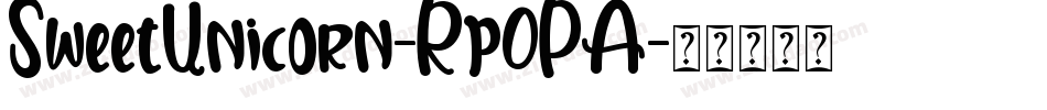 SweetUnicorn-Rp0PA字体转换