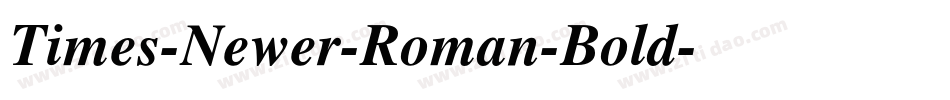 Times-Newer-Roman-Bold字体转换