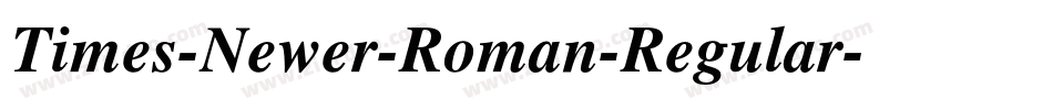 Times-Newer-Roman-Regular字体转换