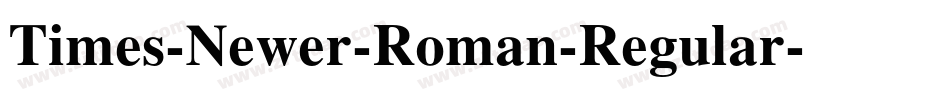 Times-Newer-Roman-Regular字体转换