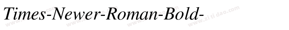 Times-Newer-Roman-Bold字体转换
