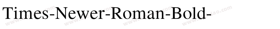 Times-Newer-Roman-Bold字体转换