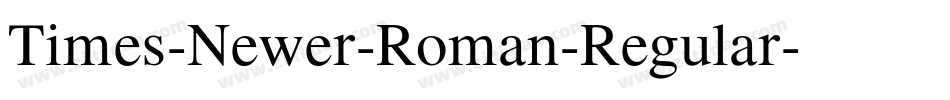 Times-Newer-Roman-Regular字体转换