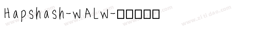 Hapshash-wALw字体转换