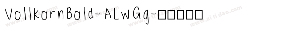 VollkornBold-ALwGg字体转换