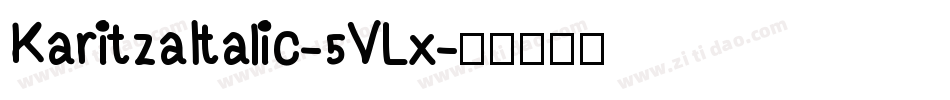 KaritzaItalic-5VLx字体转换