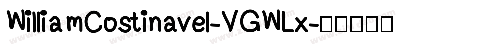 WilliamCostinavel-VGWLx字体转换