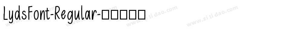 LydsFont-Regular字体转换