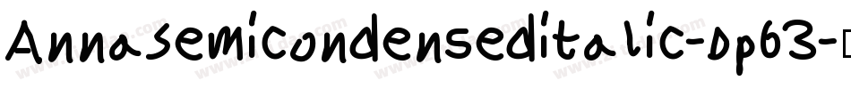 AnnaSemicondenseditalic-Dp63字体转换