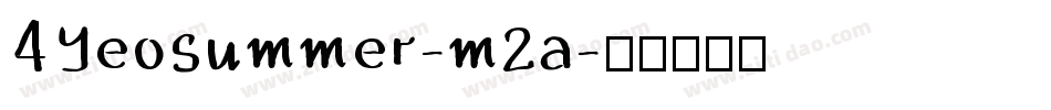 4Yeosummer-m2a字体转换