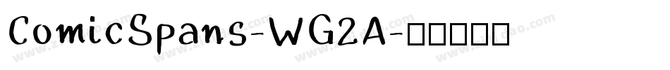 ComicSpans-WG2A字体转换