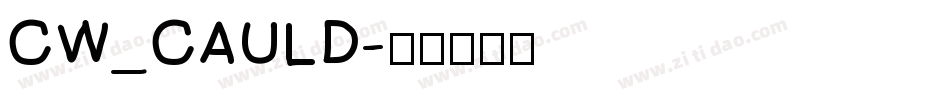 CW_CAULD字体转换