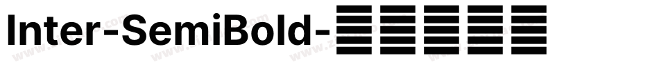 Inter-SemiBold字体转换