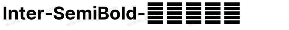 Inter-SemiBold字体转换
