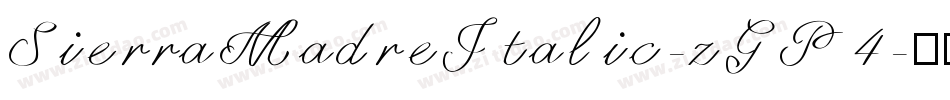 SierraMadreItalic-zGP4字体转换