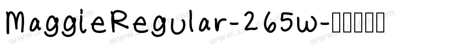 MaggieRegular-265w字体转换