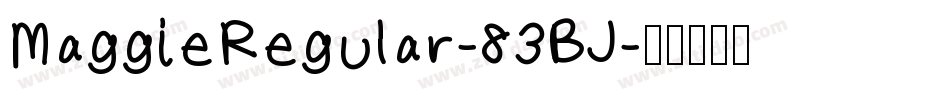 MaggieRegular-83BJ字体转换