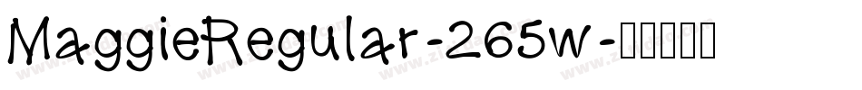 MaggieRegular-265w字体转换