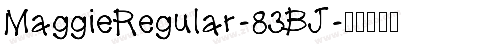 MaggieRegular-83BJ字体转换