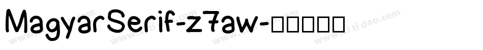 MagyarSerif-z7aw字体转换