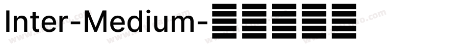 Inter-Medium字体转换
