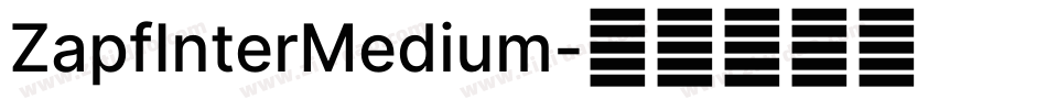 ZapfInterMedium字体转换