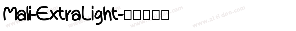 Mali-ExtraLight字体转换