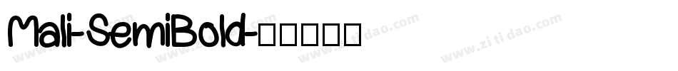 Mali-SemiBold字体转换