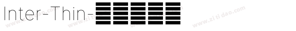 Inter-Thin字体转换