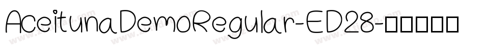 AceitunaDemoRegular-ED28字体转换