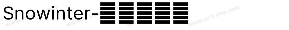 Snowinter字体转换