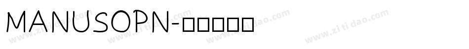 MANUSOPN字体转换
